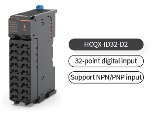 картинка HCQX-ID32-D2 # Модуль расширения контроллера HCFA, 32 дискретных входа, макс. частота 5 кГц, потребляемая мощность до 1,35 Вт от торгового дома «ТЕХНОКОМ+»