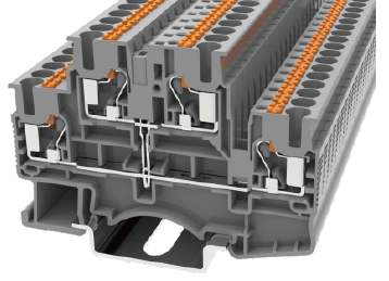 картинка Клемма с зажимами Push-in, двухъярусная, серая #DSKK2.5-01P-11-00A(H) от торгового дома «ТЕХНОКОМ+»