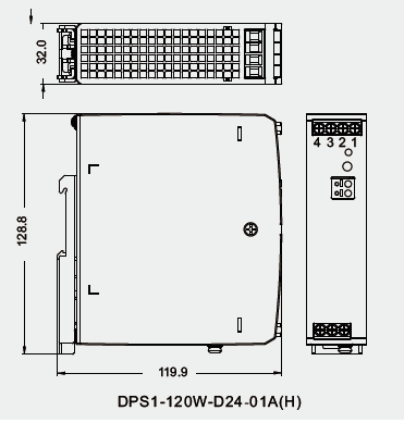картинка DPS1-120W-D24-01A(H) # Блок питания 5А 24 VDC от торгового дома «ТЕХНОКОМ+»