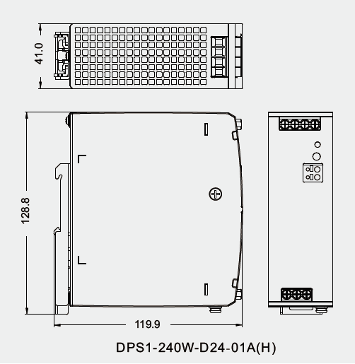 картинка DPS1-240W-D24-01A(H) # Блок питания 10А 24 VDC от торгового дома «ТЕХНОКОМ+»