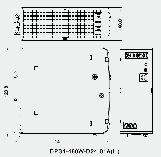 картинка DPS1-480W-D24-01A(H) # Блок питания 20А 24 VDC от торгового дома «ТЕХНОКОМ+»